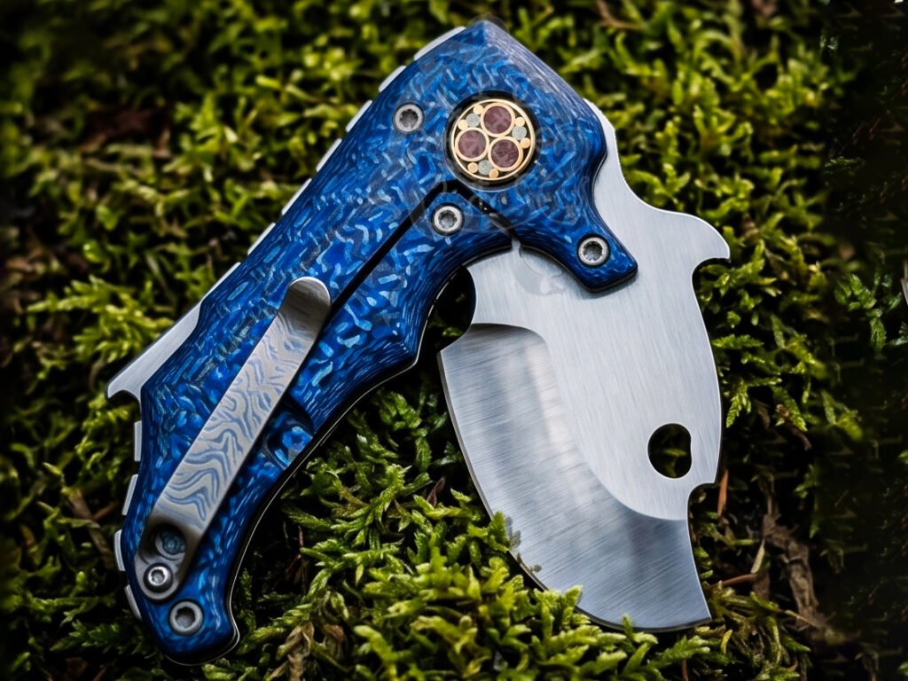 D2 Steel Folding Pocket Knife — Hand-Forged, Micarta Handle, Leather Sheath (RK-1129)