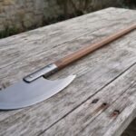 Moonreave Hand Forged High Carbon Steel Bardiche | 54 Inch Overall with an 18 Inch Cutting Edge | Hardwood Haft and Steel Butt Cap and No Sheath Required | Reenactment Display Gift | RK-1371