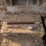 Chainmaw Hand Forged High Carbon Steel Medieval Flail | 27 Inch Overall with a 20 Inch Haft | American Walnut Haft and Polished Steel Ferrules | Reenactment Collector Gift | RK-1356