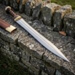 Stormleaf Hand Forged Damascus Roman Gladius | 28 Inch Overall with 21 Inch Blade | Roman Collector Gift | RK-1333