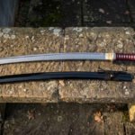 Emberdusk Hand Forged High Carbon Steel Katana | 40.5 Inch Overall with 28 Inch Blade | Black Lacquered Wooden Saya and Cord Sageo | Japanese Collector Gift | RK-1270
