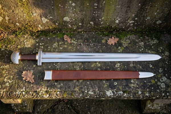 Wyrmcoil Hand Forged High Carbon Steel Viking Broadsword | 36 Inch Overall with 30 Inch Blade | Norse Collector Gift | RK-1240