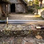 Runemarch Hand Forged Damascus Rune Engraved Falchion | 29 Inch Overall with 23 Inch Blade | Medieval Collector Gift | RK-1293