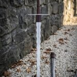 Wyrmtide Hand Forged 1095 Steel Flame Bladed Longsword with Matching Dagger | 43 Inch Sword and 15 Inch Dagger | Rune Etched Ricasso and Leather Wrapped Grips | Norse Collector Gift | RK-1751
