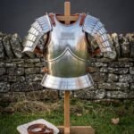 Skaldplate Hand Forged Steel Cuirass with Articulated Pauldrons | 18 Gauge Mild Steel | Roped Edges, Hooped Fauld and Rune Plaque | Norse Armour Gift | RK-1477