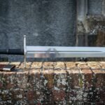 Duskwing Hand Forged 1095 Steel Knightly Arming Sword with Twin Raven Etched Blade | 30 Inch Blade and 36 Inch Overall | Wheel Pommel and Brown Leather Scabbard | Norse Collector Gift | RK-1713