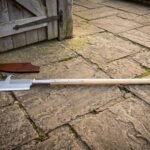 Reaphook Hand Forged 1095 Steel Glaive Polearm | 72 Inch Overall Length | Hooked Single Edge Head with Ash Haft and Steel Langets | Norse Display Gift | RK-1776
