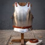 Runeheart Hand Forged Steel Breastplate Cuirass | 18 Gauge Mild Steel | Roped Edges, Chased Knotwork and Leather Harness | Norse Display Gift | RK-1471