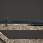 Sableknot Hand Forged 1095 Steel Viking Sword | 37 Inch Overall | Blackened Blade with Valknut Mark and Black Leather Grip | Norse Collector Gift | RK-1846