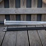 Knotwake Hand Forged Damascus Viking Broadsword | 34 Inch Overall Length | Etched Knotwork Blade with Black Grip and Brazil Nut Pommel | Norse Collector Gift | RK-1922