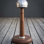 Cairnhelm Hand Forged Steel Viking Spangenhelm Cap | 16 Gauge Mild Steel | Four Panel Dome, Brow Band and Runed Walnut Display Stand | Norse Collector Gift | RK-1458