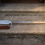 Tuskward Hand Forged 1095 Steel Boar Spear | Broad Leaf Blade with Curved Steel Crossbar | Ash Haft, Riveted Socket and Leather Blade Sheath | Norse Hunting Gift | RK-1636
