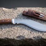 Runehollow Hand Forged High Carbon Kukri with Elder Futhark Engraved Blade | Rosewood Scales and Steel Bolster | Leather Sheath and Two Companion Knives | Norse Gift | RK-2184