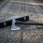 Caskbeard Hand Forged 1095 Steel Bearded Axe | 19 Inch Hardwood Haft | Knotwork Engraved Head with Leather Wrist Thong and Engraved Wooden Case | Viking Gift | RK-1913