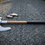 Langbeard Hand Forged 1095 Steel Dane Axe | 32 Inch Ash Haft | Knotwork Engraved Head with Steel Langets and Leather Edge Guard | Norse Reenactment Gift | RK-1914