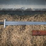 Lobecrown Hand Forged Damascus Viking Sword | Five Lobed Pommel | Elder Futhark Runes on the Blade and Leather Scabbard | Norse Collector Gift | RK-1872