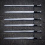 Set of 6 matching pieces: Anduril Hand Forged Stainless Steel Replica Sword