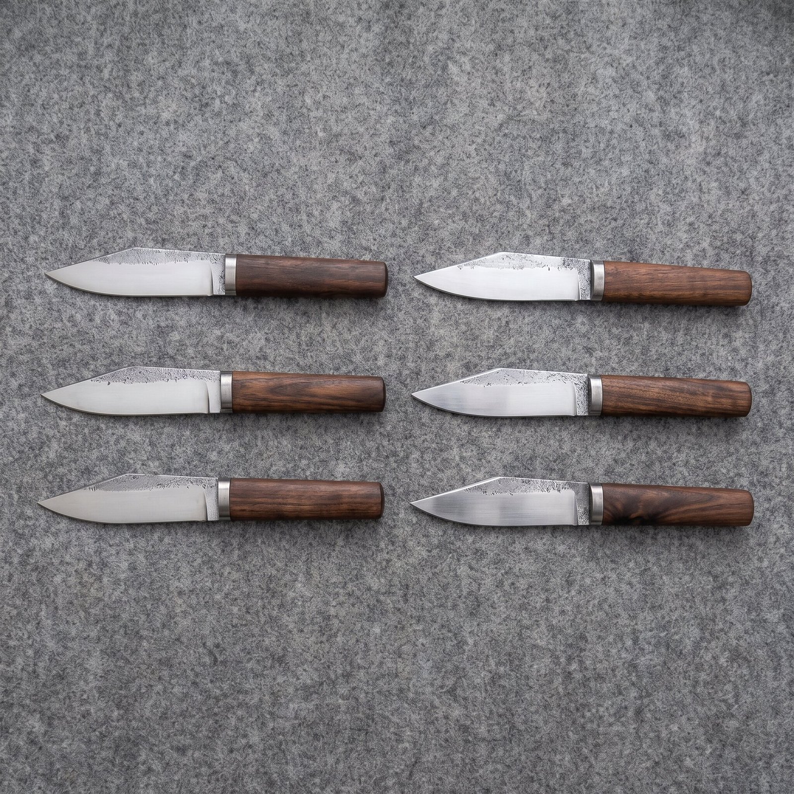 Set of 6 matching pieces: Anglosaxon Hand Forged Viking Seax Knife Set of 6 matching pieces: Anglosaxon Hand Forged Viking Seax Knife