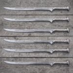 Set of 6 matching pieces: Elvenking Hand Forged Stainless Steel Elven Replica Sword