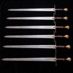 Set of 6 matching pieces: Lionheart Hand Forged Stainless Steel Fantasy Collectible Sword